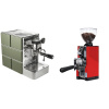 Stone Espresso Mine Green + Eureka Mignon Libra 65 All Purpose, CR ferrari red