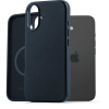 AlzaGuard Genuine Leather Case with Magsafe pro iPhone 16e modrý AGD-GLCM15L