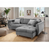 Livetastic ROZKLADACIA ROHOVÁ POHOVKA, textil, antracitová - Online Only obývacie izby - 002310001629