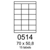 etikety RAYFILM 70x50,8 univerzálne biele R01000514F (1.000 list./A4) (R0100.0514F)