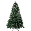 Stromček MagicHome Vianoce Albero, jedľa, zasnežené konce, so šiškami, 200 cm