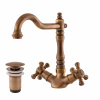 MORAVA RETRO - Umývadlová batéria s výtokom, staromosadz (bronz) MK321.0/8SM, RAV Slezák