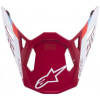 ALPINESTARS šilt pre prilby SUPERTECH S-M8 CONTACT červená/biela matná