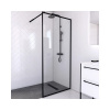 Walk In Aurlane 90 cm farba rámu čierna dekor skla číre sklo FAC215