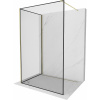 Mexen Kioto sprchová stena Walk-in 120 x 90 cm, čierny rám, zlatá - 800-120-212-50-70-090