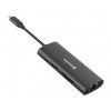 Swissten USB-C Hub 8-in-1, šedá