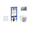 Geberit Duofix Modul na závesné WC s tlačidlom Sigma01, matný chróm + Tece One - sprchovacia toaleta a doska, Rimless, SoftClose 111.355.00.5 NT3