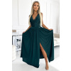 Numoco Dámske spoločenské šaty Lea tmavo zelená XL