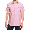 Burnside Pánska košeľa s krátkym rukávom BU9247 Red -White Heather M