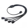 Adaptér AKASA - RGB LED kabel-splitter- 50 cm AK-CBLD04-50BK
