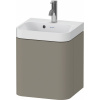 DURAVIT Happy D.2 Plus c-shaped závesná skrinka s nábytkovým umývadielkom s otvorom, 1 dvierka, pánty vpravo, 400 x 360 x 480 mm, kameňovo šedá matná lakovaná, HP4344O92920000