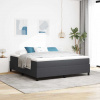 zahrada-XL Posteľ s pružinovým rámom Tmavo šedá a biela 203 x 180 x 60 cm 3337478