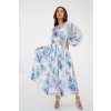 Mosquito Dámske kvetinové šaty Mosquito Elvire Blue Flowers nebesky modré, Veľkosť S, Farba nebesky modrá