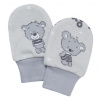 ESITO Dojčenské rukavice Teddy bears Šedá Veľ. 68