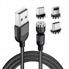 Kábel DSJ USB - USB typ C / microUSB / Lightning 2 m čierny