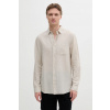 Ľanová košeľa Calvin Klein K10K114488 béžová L