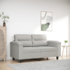 zahrada-XL 2-miestna pohovka bledosivá 120 cm mikrovlákno 359556