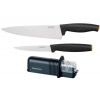 Kuchynský nôž, nožnice - FISKARS KOMPLET ZESTAW 2 NOŻY 1014198 + OSTRZAŁKA (Kuchynský nôž, nožnice - FISKARS KOMPLET ZESTAW 2 NOŻY 1014198 + OSTRZAŁKA)