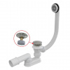 Alcadrain Odtokové súpravy Vaňová odtoková a prepadová súprava, dĺžka 120 cm, ClickClack, kov A505CKM-120