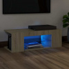 vidaXL TV skrinka s LED svetlami dub sonoma 90x39x30 cm 804241