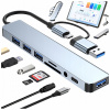 Hub USB C 3.0 8w1 Adapter Rozdzielacz Czytnik SD TF Audio Dokovacia stanica