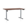 Rauman Výškovo nastaviteľný stôl OfficeTech B, 120 x 80 cm, sivá podnož, orech