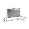 Kabelka - listová kabelka metalická - 1 ks 4 strieborná strieborná