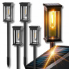Solárna lampa zapichovacia GARDENICO čierna 44 cm 2 ks