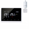RF Termostat, bezdrôtový regulátor teploty RF LCD pre kotly, biely