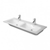 Duravit ME by Starck - Dvojumývadlo do nábytku 1300x490 mm, s prepadom, biela 2336130000