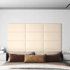 Vidaxl Nástenné panely 12 ks krémové 60 x 30 cm zamat 2,16 m²