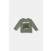 Detská bavlnená košeľa s dlhým rukávom United Colors of Benetton zelená farba, s potlačou, 3PCMG10K6 3PCMG10K6.P.seasonal 98