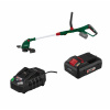 Parkside® Aku strunová kosačka 20 V Prta 20-Li D3 + Smart akumulátor 20 V/4 Ah + Rýchlonabíjačka akumulátora 20 V/4,5 A (800012789)