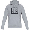 Under Armour RIVAL FLEECE BOX LOGO HOODIE sivá,čierna Pánska mikina M