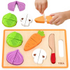 Viga Toys VIGA Montessori drevené vzdelávacie puzzle Zelenina na krájanie