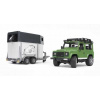 Bruder 2592 Land Rover Defender s prepravníkom na koňa a koníkom (Bruder 2592 Land Rover Defender s prepravníkom na koňa a koníkom)