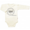 Body dlhý rukáv Baby Nellys, Made with love, ecru, veľ. 68 56 (1-2m)