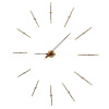 Designové nástěnné hodiny Nomon Merlin Walnut Gold 125cm
