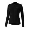 SHIMANO Cyklistický dres s dlhým rukávom zimný - KAEDE THERMAL LONG - čierna