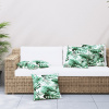 Polštáře na pohovku 4 ks vzor listů 60 x 60 cm textil Vícebarevný 360415