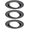 Paulmann 92465 LED vstavané svetlo sada 3 ks LED 14.7 W čierna (matná); 92465