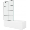 Mexen Cubik obdĺžniková vaňa 160 x 70 cm s plášťom a 1 krídlovou zástenou 100 cm, čierny vzor - 550316070X9510007077