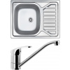 Set Sinks (dřez Okio 650 M 0,6 mm matný + baterie Pronto Chrom - lesklý) OK650MPRCL