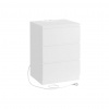 AUTRONIC Nočný stolík 40x35x59cm, mdf, biela, ANT-E1161 WT