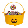 Vedierko Kotlík oranžový TEKVICA na sladkosti na HALLOWEEN 24x23x15cm