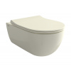 V-Tondo - Závesné WC 545x360 mm Rimless + slim sedátko, SoftClose - SET, biscuit lesklá