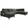 MID.YOU SEDACIA SÚPRAVA, textil, tmavosivá - Online Only obývacie izby - 001454003228