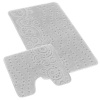 Bellatex koupelnové předložky SADA BANY 60x100 + 60x50 cm s výkrojem Ornament Světle šedá