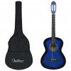 zahrada-XL Klasická gitara pre začiatočníkov s taškou modrá 4/4 39
