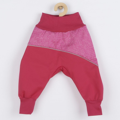 Softshellové dojčenské nohavice New Baby ružové